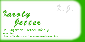karoly jetter business card